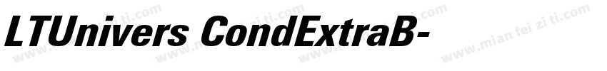 LTUnivers CondExtraB字体转换